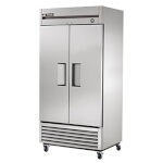 True T-35-HC - Refrigerator, two-section, solid doors, stainless steel front